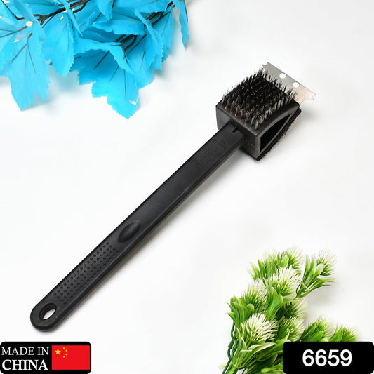 Black 2 Side Use Brush Scarp Cleaning Brush & Wire Brush for Garage Use