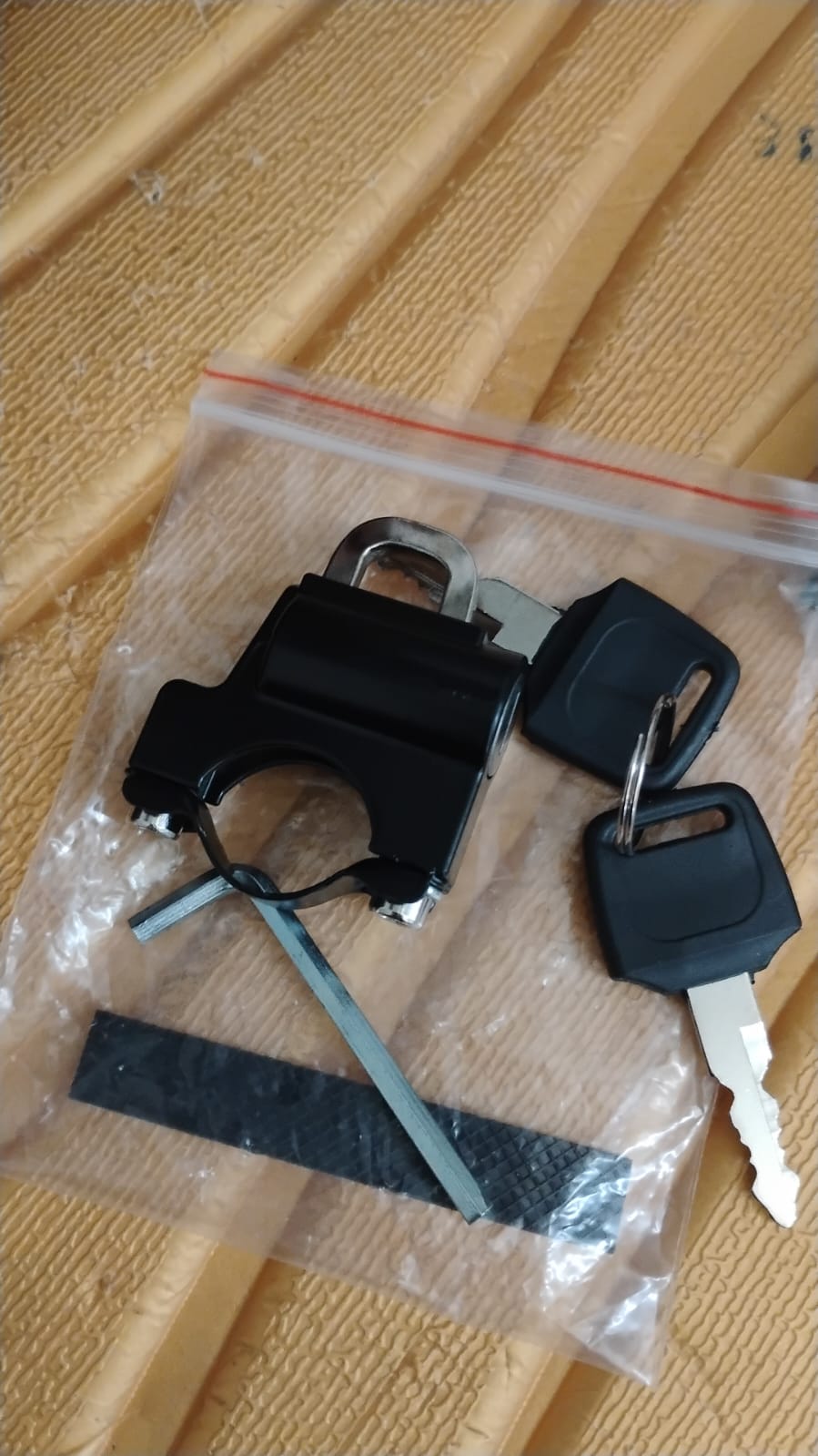 Heavy-Duty Helmet Lock for Motorcycle