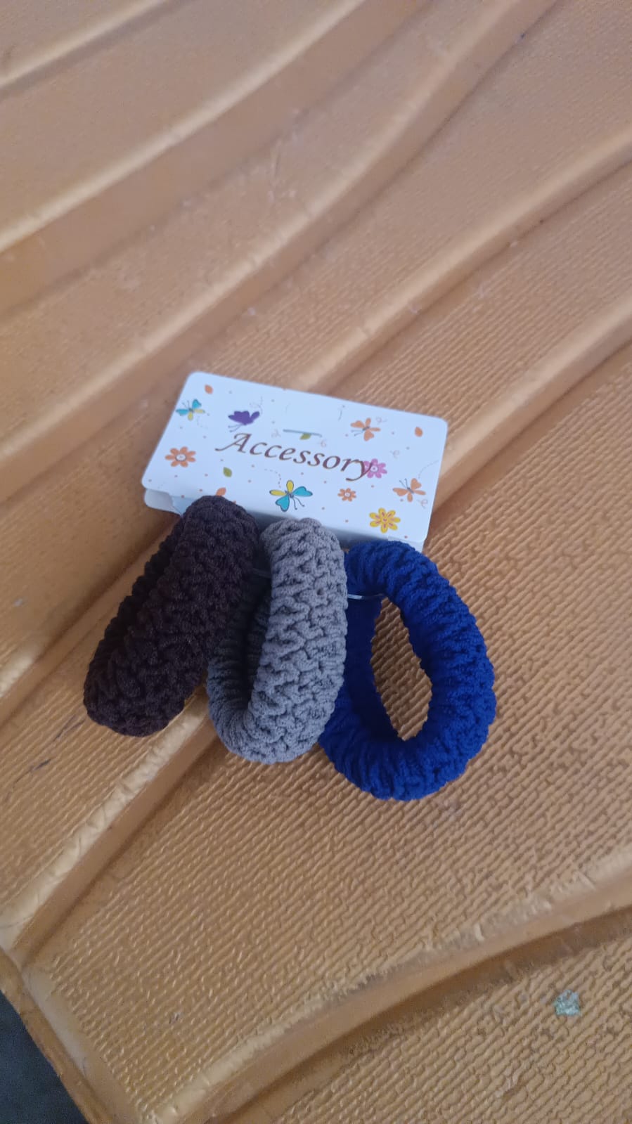 Tyre Shape Hair Rubber Bands Pack of 3 (Multicolour), Hair accessories