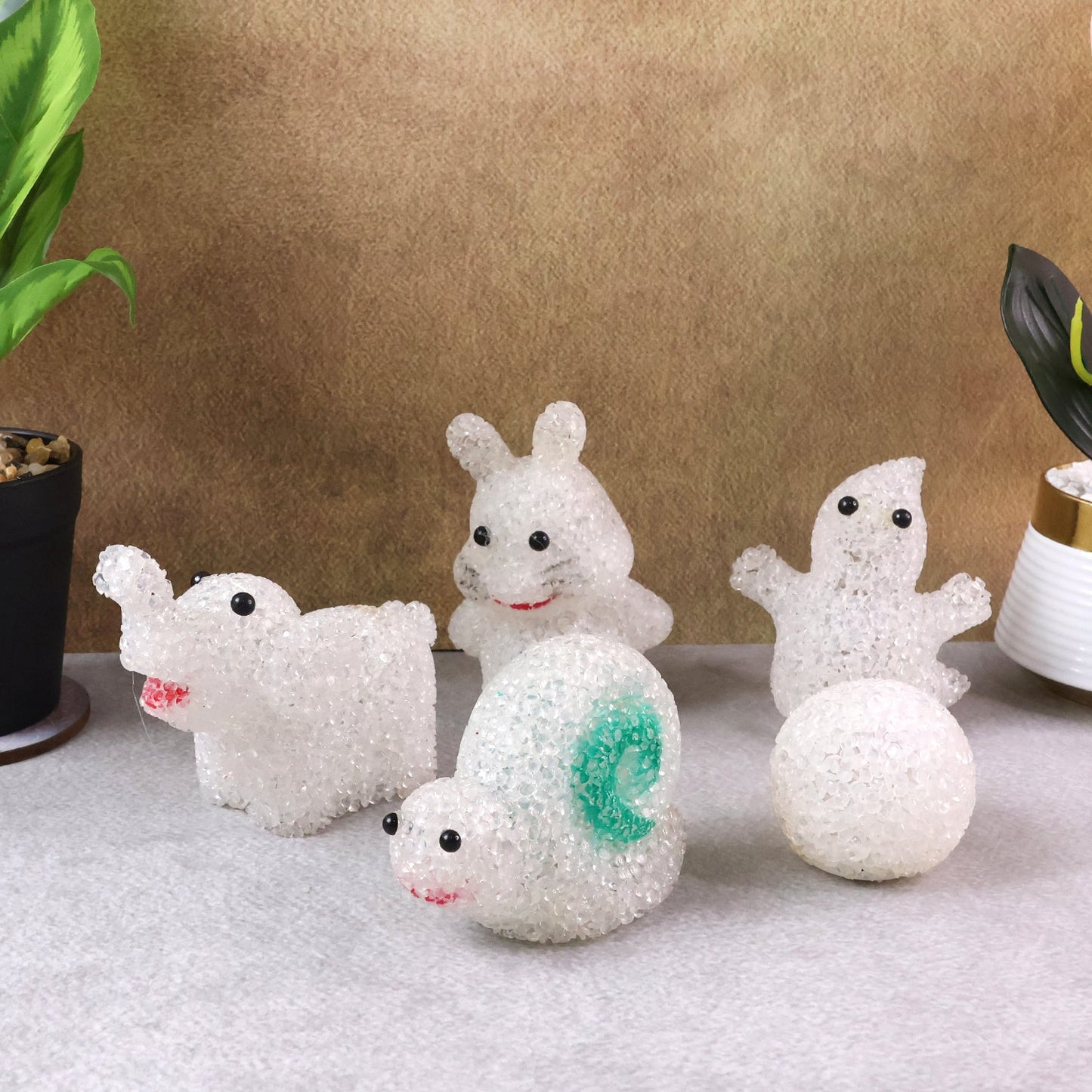 MULTI SHAPE SMALL LIGHT LAMPS LED SHAPE CRYSTAL NIGHT LIGHT LAMP (6 PC SET)