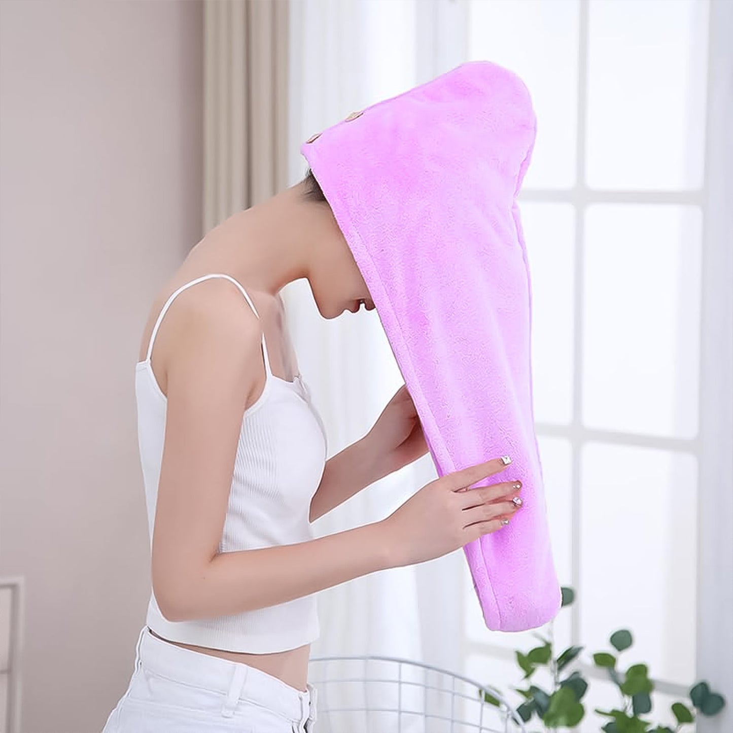 Quick Turban Hair-Drying Absorbent Microfiber Towel / Dry Shower Caps, Hair accessories (1 Pc / Mix Design)