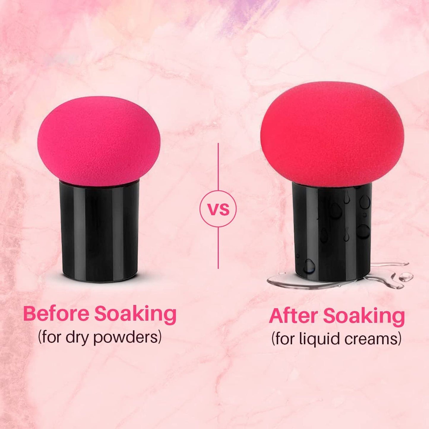 Professional Makeup Sponge Puff with Handle (1 Pc)