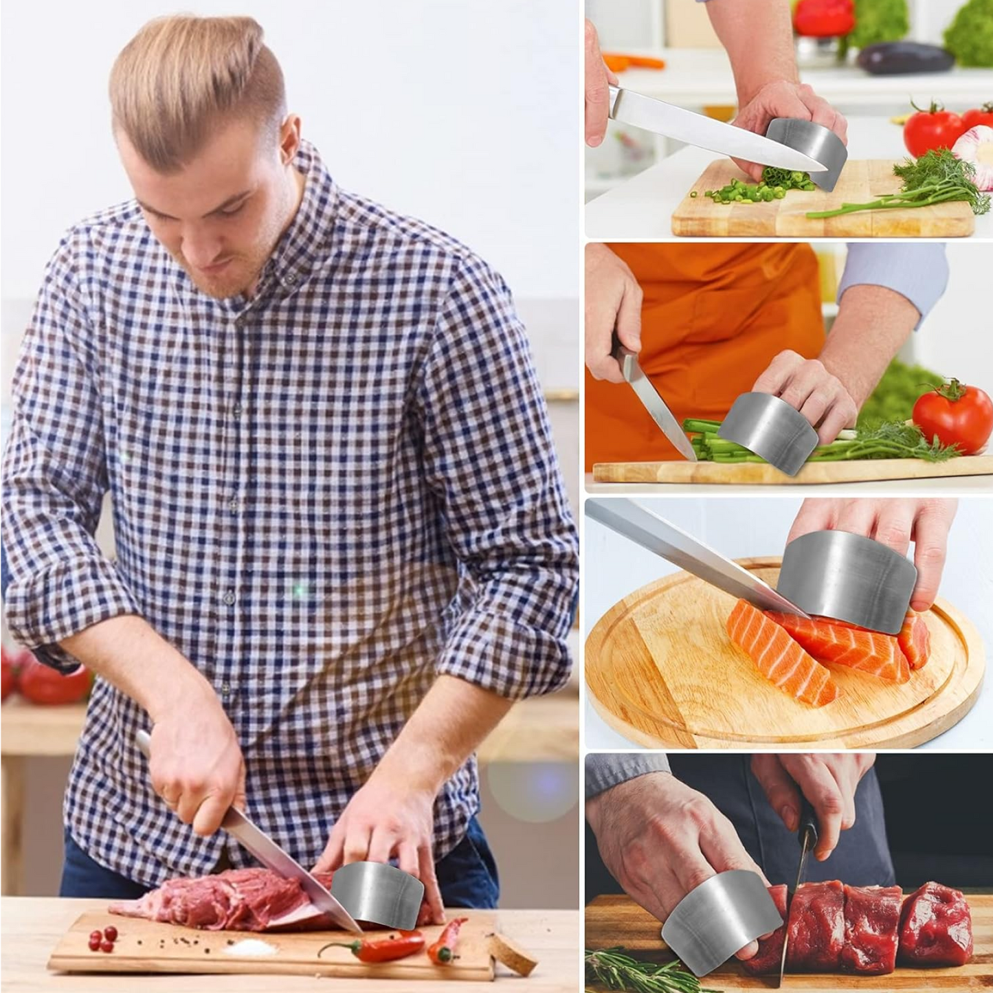 Stainless Steel Finger Guard Cutting Protector