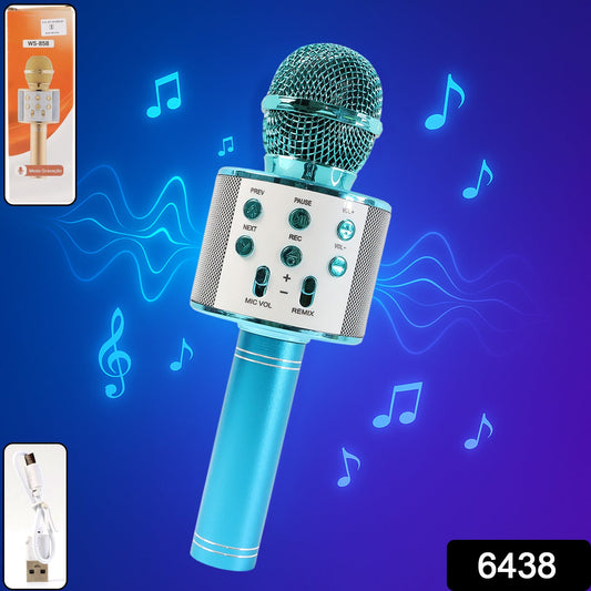 Wireless Bluetooth Recording Condenser Handheld Microphone Bluetooth Speaker Audio Recording Karaoke with Mic (Multicolor 1 Pc)